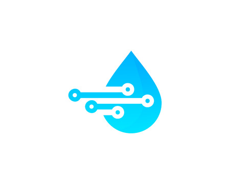 Water Icon Logo Design Elementのイラスト素材