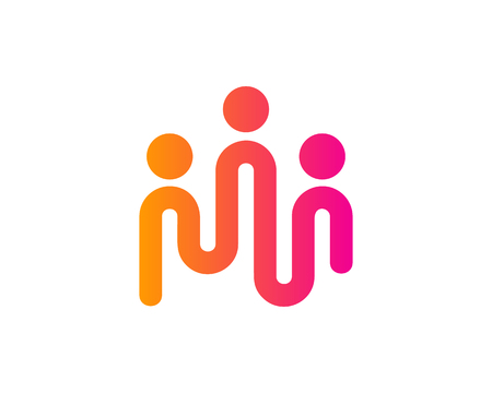 People Icon Logo Design Elementのイラスト素材