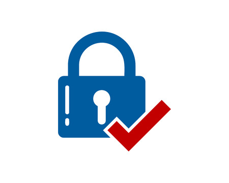 Security Pad Lock Icon Logo Design Elementのイラスト素材