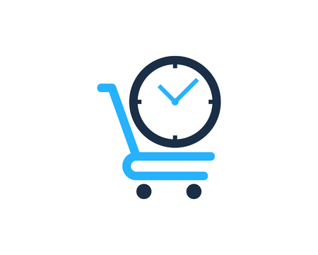 Time Icon Logo Design Elementのイラスト素材