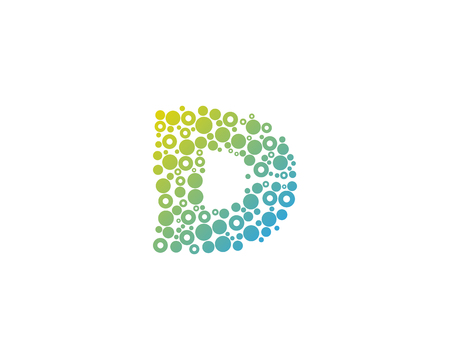 Particle Letter D Icon Logo Design Elementのイラスト素材