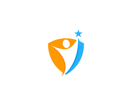 Shield Security Icon Logo Design Elementのイラスト素材