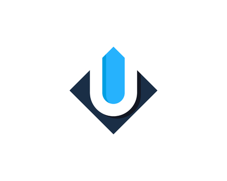 Letter U Icon Logo Design Elementのイラスト素材