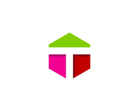 Letter T Icon Logo Design Elementのイラスト素材