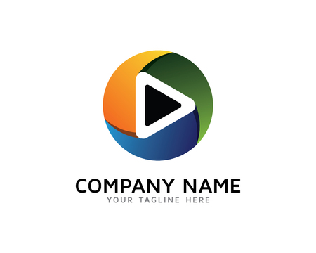 Video Icon Logo Design Elementのイラスト素材