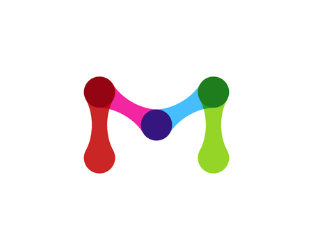 Letter M Icon Design Elementのイラスト素材