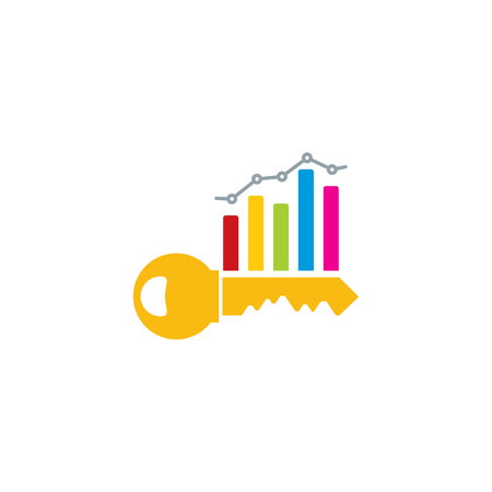 Key Analytic Logo Icon Designのイラスト素材