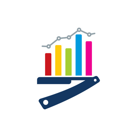 Barber Analytic Logo Icon Designのイラスト素材