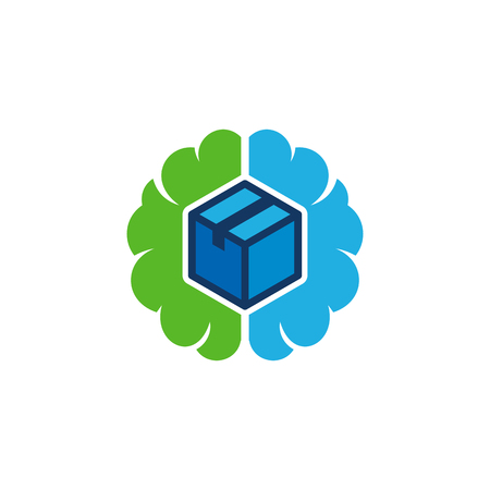 Box Brain Logo Icon Designのイラスト素材