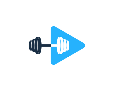 Video Barbell  Icon Designのイラスト素材