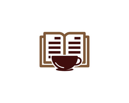 Coffee Book Logo Icon Designのイラスト素材