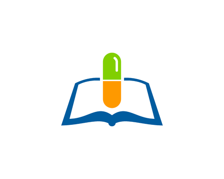 Medicine Book Logo Icon Designのイラスト素材