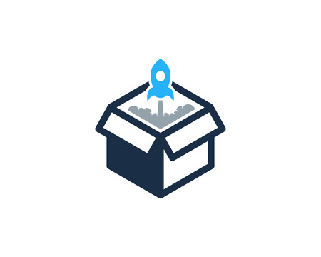 Rocket Box Logo Icon Designのイラスト素材
