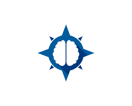 Direction Brain Logo Icon Designのイラスト素材