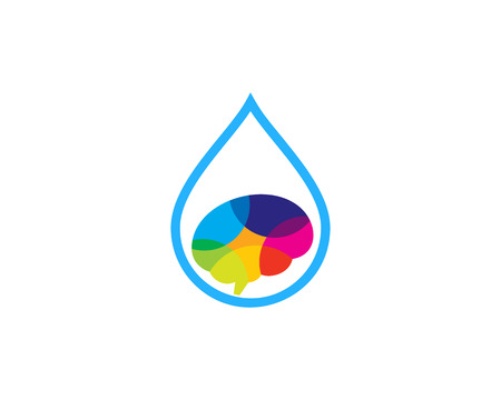 Liquid Brain Logo Icon Designのイラスト素材
