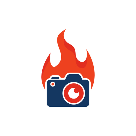 Flame Camera Logo Icon Designのイラスト素材