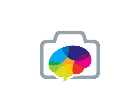 Brain Camera Logo Icon Designのイラスト素材