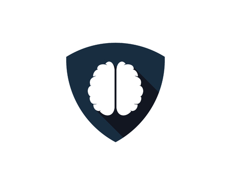 Shield brain icon design.のイラスト素材
