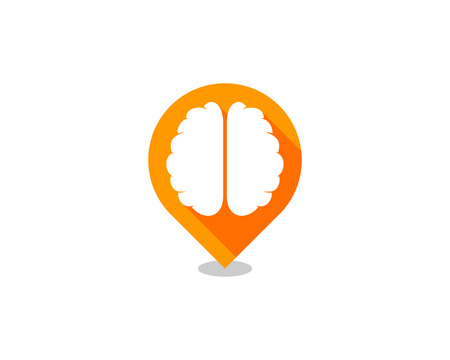 Pin brain icon design.のイラスト素材