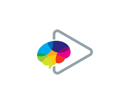 Video brain icon design.のイラスト素材