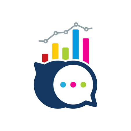 Stats Chat Logo Icon Designのイラスト素材