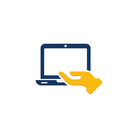 Laptop Care Logo Icon Designのイラスト素材