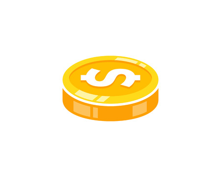 Coin Icon Logo Designのイラスト素材
