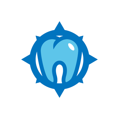 Dental Compass Logo Icon Designのイラスト素材