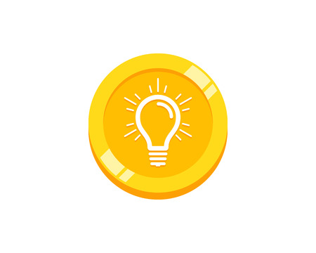 Bulb Coin Icon Logo Designのイラスト素材