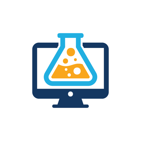 Research Computer Logo Icon Designのイラスト素材