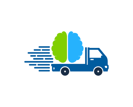 Brain Delivery Logo Icon Designのイラスト素材