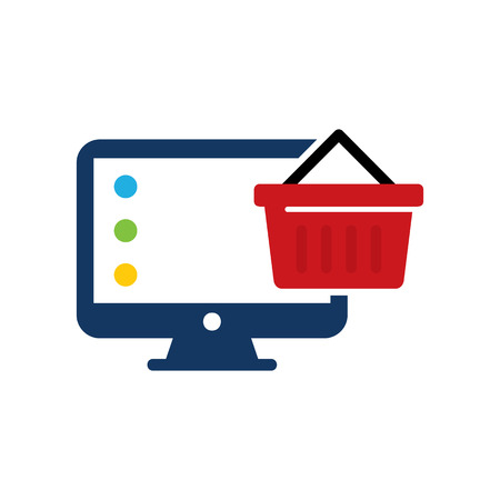 Shop Computer Logo Icon Designのイラスト素材