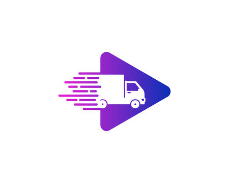 Video Delivery Logo Icon Designのイラスト素材