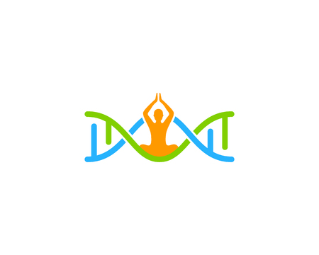 Meditation Dna Logo Icon Designのイラスト素材