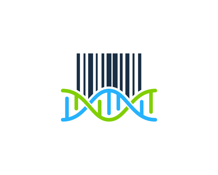 Barcode Dna Logo Icon Designのイラスト素材