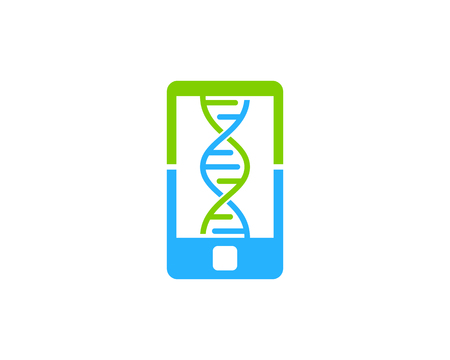 Smartphone Dna Logo Icon Designのイラスト素材