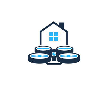 Home Drone Logo Icon Designのイラスト素材