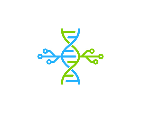 Digital Dna Logo Icon Designのイラスト素材