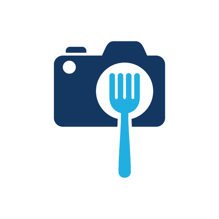 Camera Food Logo Icon Designのイラスト素材
