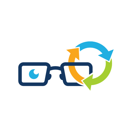 Recycle Geek Logo Icon Designのイラスト素材