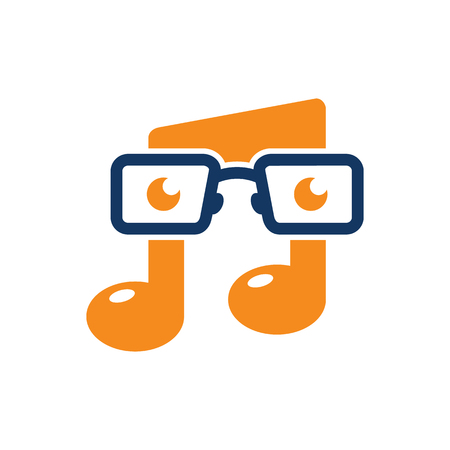 Music Geek Logo Icon Designのイラスト素材