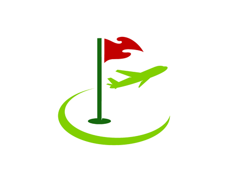 Trip Golf Logo Icon Designのイラスト素材