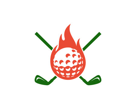 Heat Golf Logo Icon Designのイラスト素材