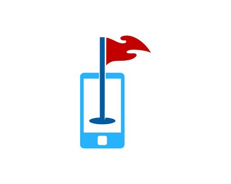 Phone Golf Logo Icon Designのイラスト素材