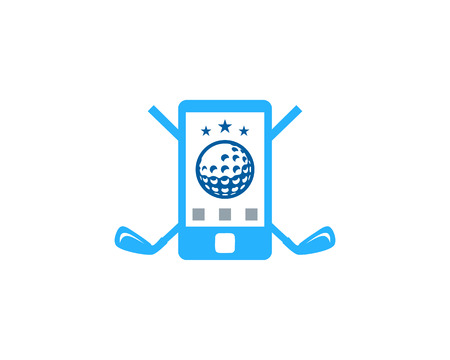 Mobile Golf Logo Icon Designのイラスト素材