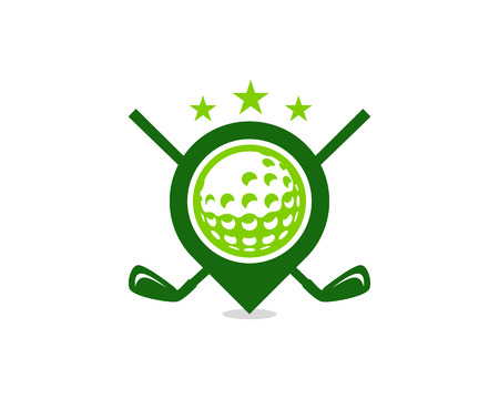 Point Golf Logo Icon Designのイラスト素材