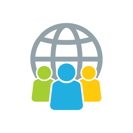 Globe Group Logo Icon Designのイラスト素材