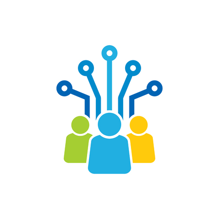 Digital Group Logo Icon Designのイラスト素材