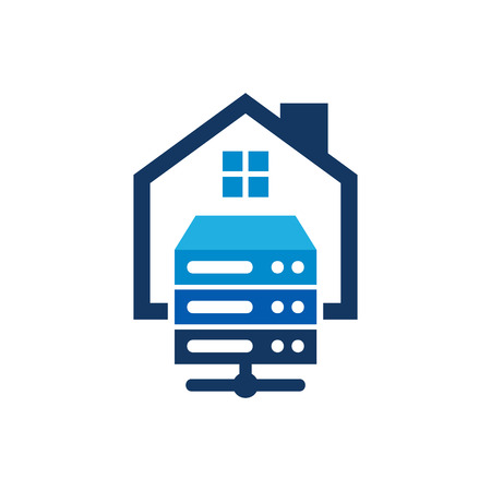 Server House Logo Icon Designのイラスト素材
