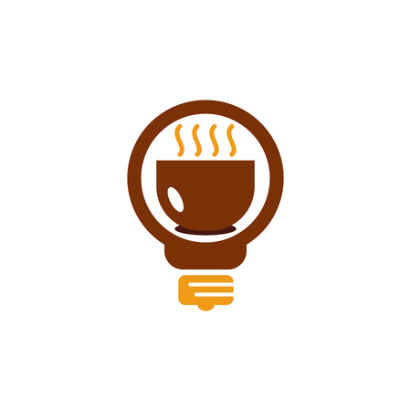 Coffee Idea Logo Icon Designのイラスト素材